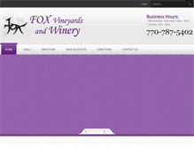 Tablet Screenshot of foxvinwinery.com